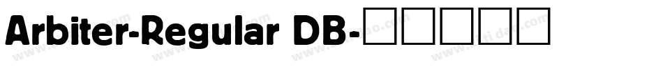 Arbiter-Regular DB字体转换